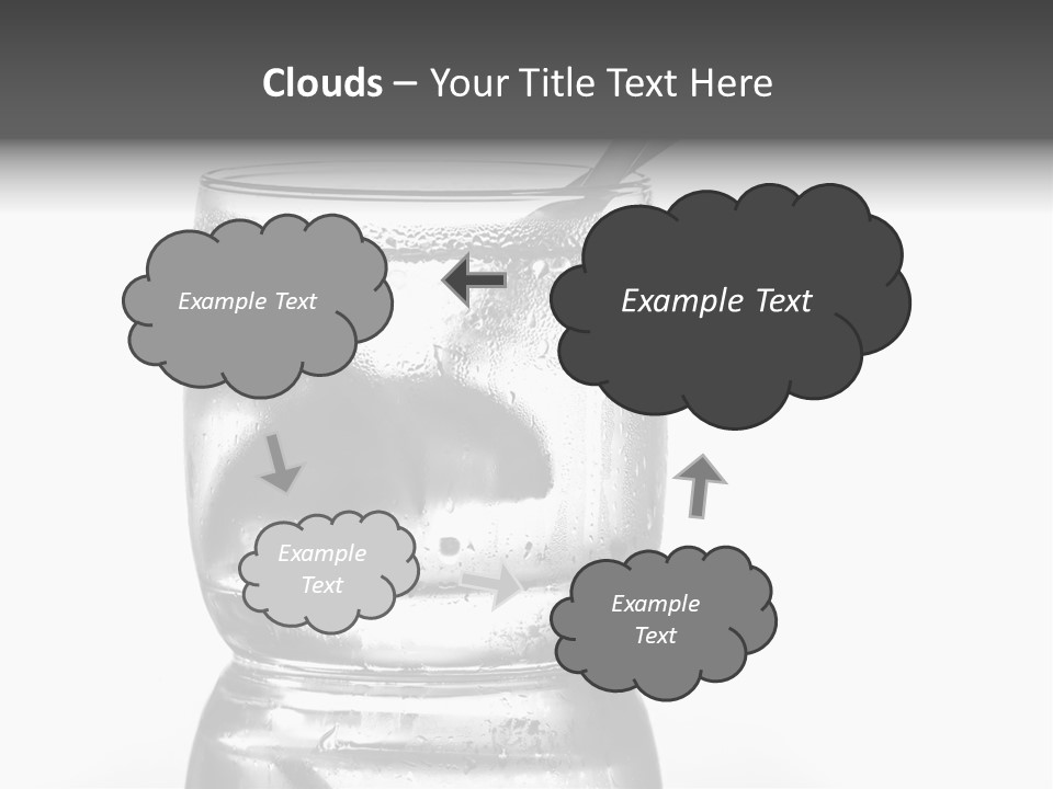 A Glass Of Water With A Spoon In It PowerPoint Template