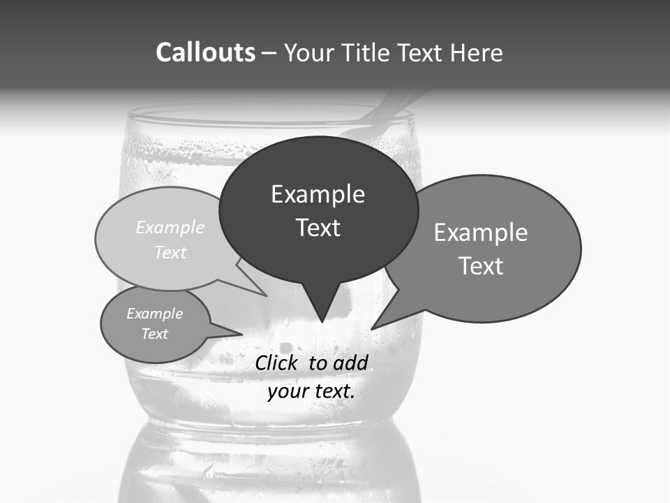 A Glass Of Water With A Spoon In It PowerPoint Template