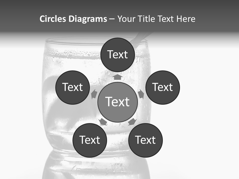 A Glass Of Water With A Spoon In It PowerPoint Template