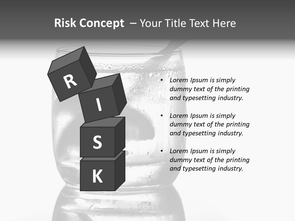 A Glass Of Water With A Spoon In It PowerPoint Template