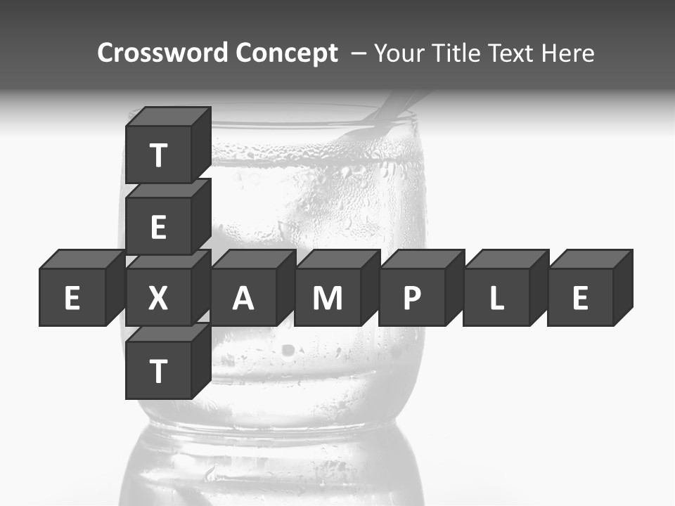 A Glass Of Water With A Spoon In It PowerPoint Template