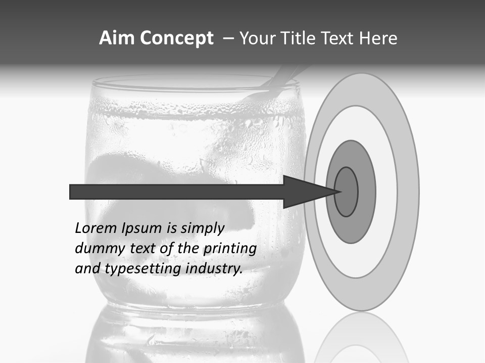 A Glass Of Water With A Spoon In It PowerPoint Template