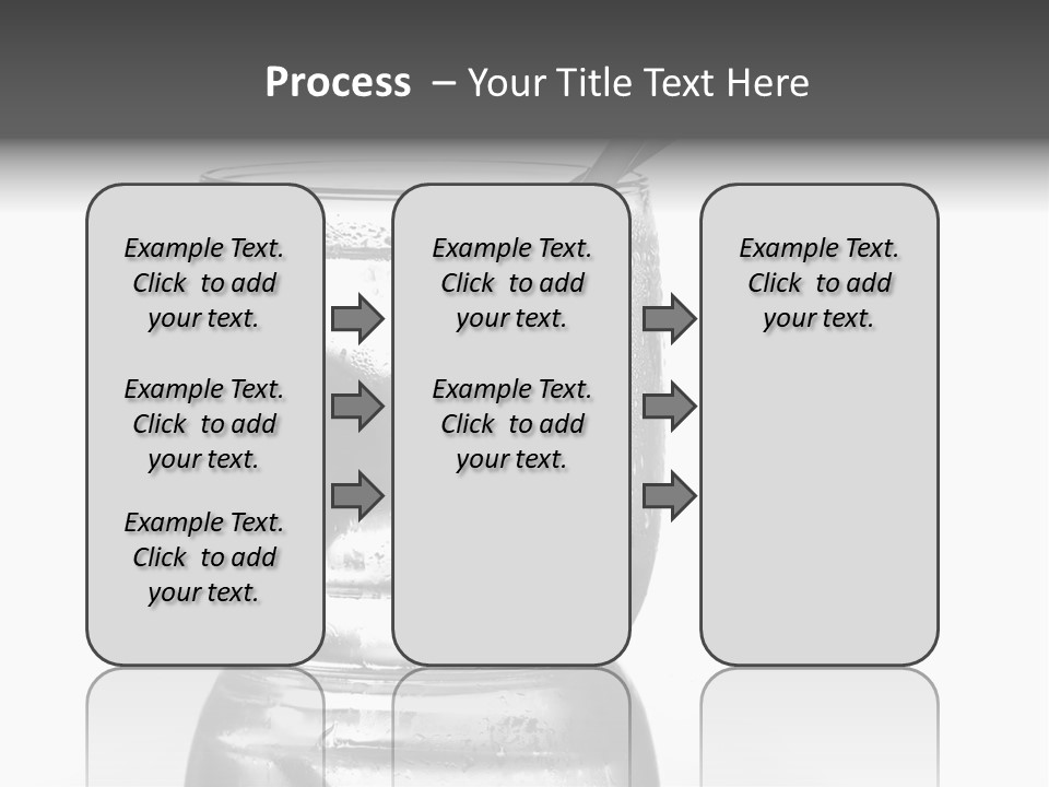 A Glass Of Water With A Spoon In It PowerPoint Template