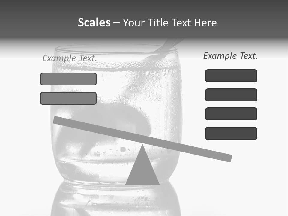 A Glass Of Water With A Spoon In It PowerPoint Template
