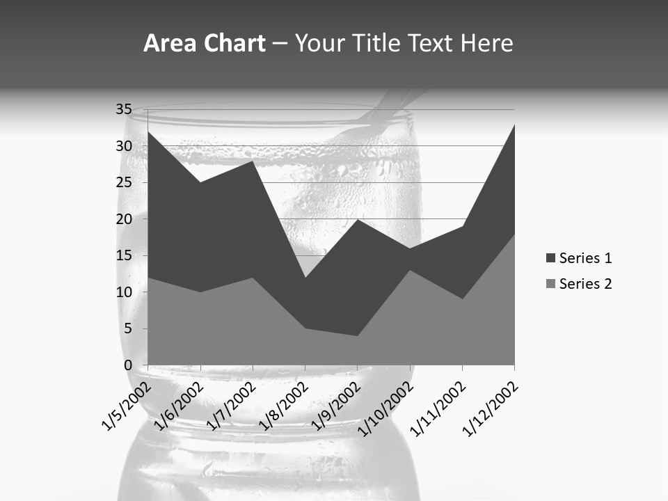 A Glass Of Water With A Spoon In It PowerPoint Template