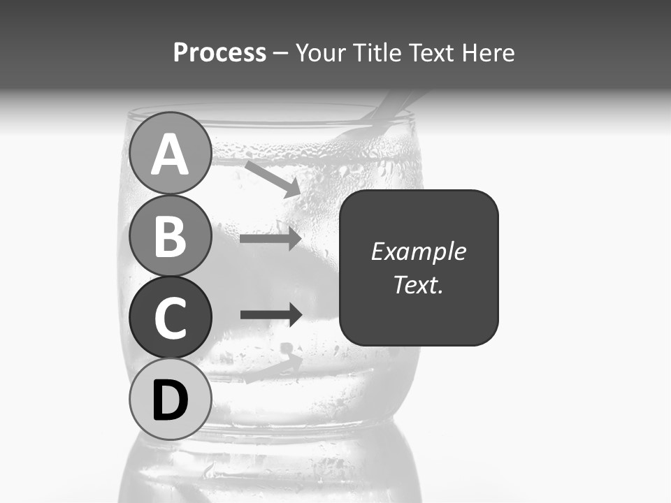 A Glass Of Water With A Spoon In It PowerPoint Template