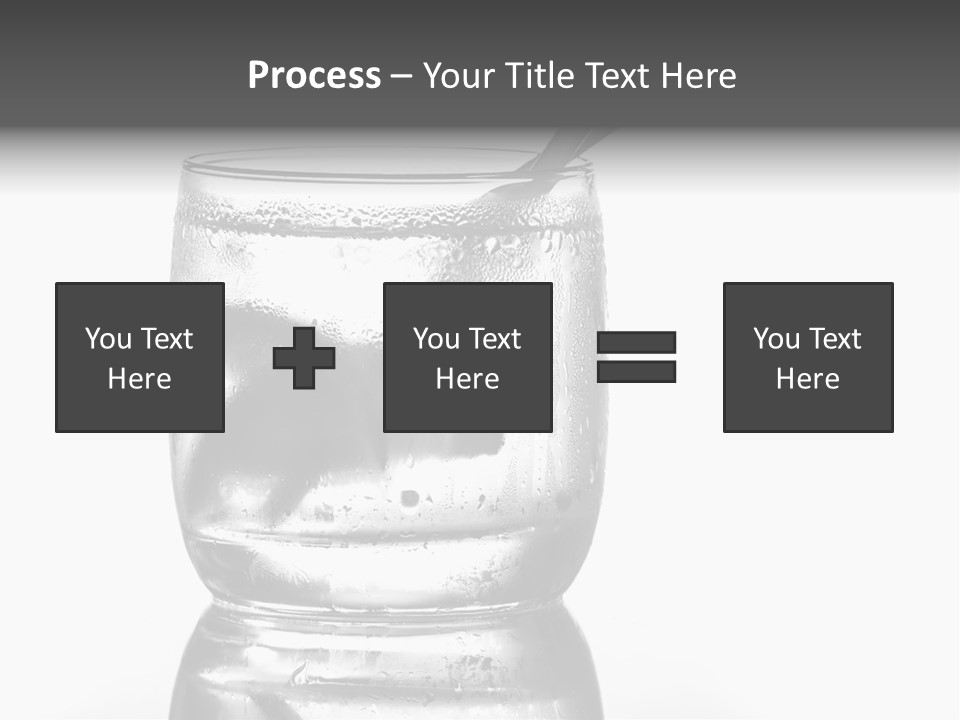 A Glass Of Water With A Spoon In It PowerPoint Template