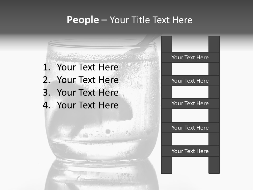 A Glass Of Water With A Spoon In It PowerPoint Template