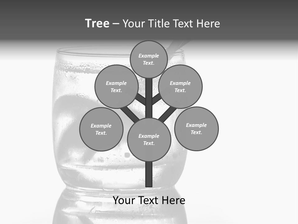 A Glass Of Water With A Spoon In It PowerPoint Template