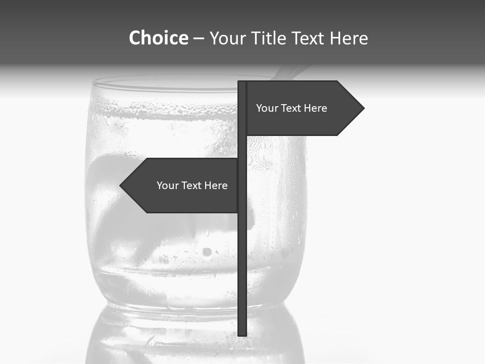 A Glass Of Water With A Spoon In It PowerPoint Template