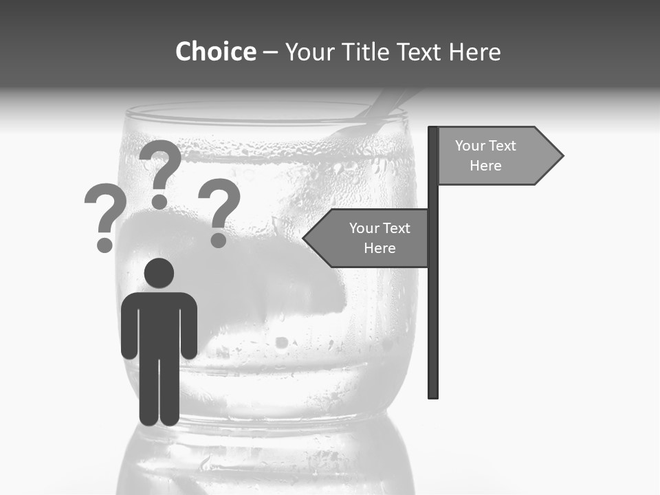 A Glass Of Water With A Spoon In It PowerPoint Template