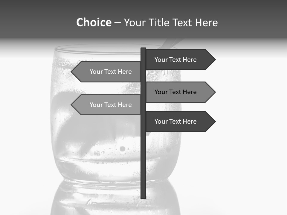 A Glass Of Water With A Spoon In It PowerPoint Template