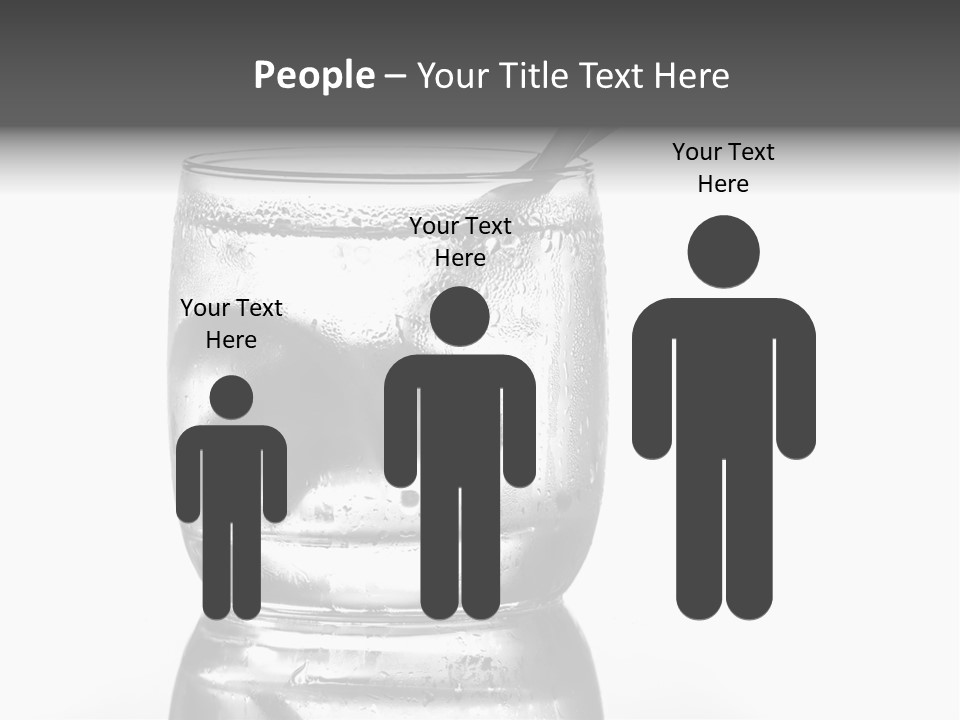 A Glass Of Water With A Spoon In It PowerPoint Template