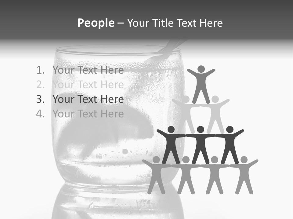 A Glass Of Water With A Spoon In It PowerPoint Template