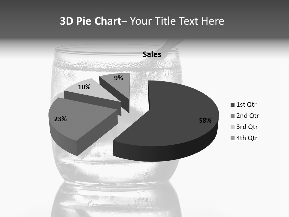 A Glass Of Water With A Spoon In It PowerPoint Template