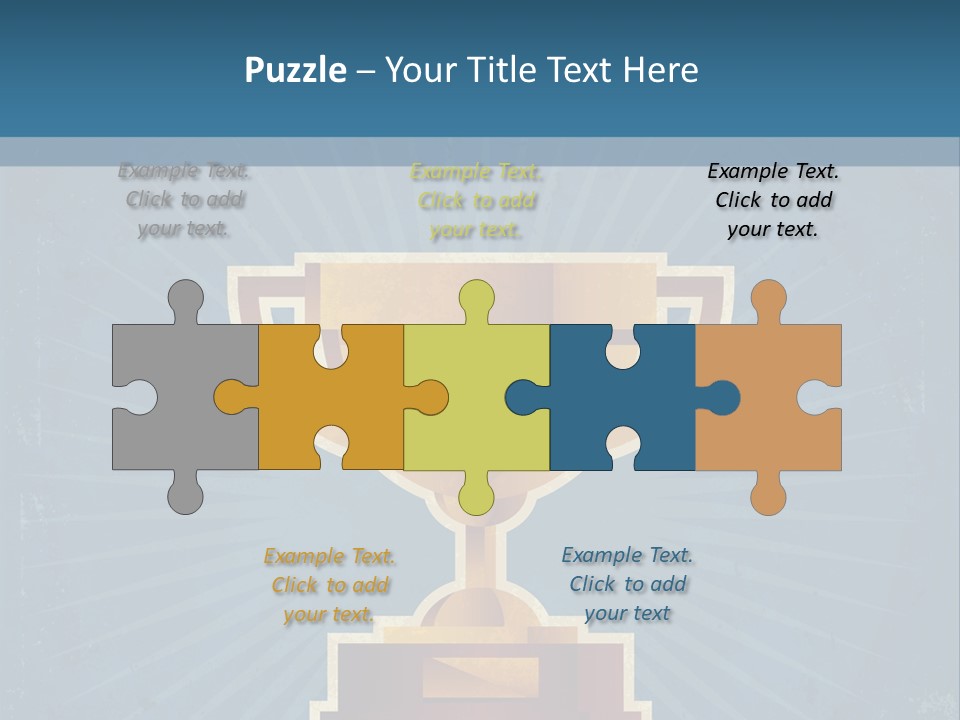 Graphic Illustration Gold PowerPoint Template