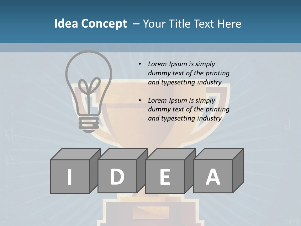 Graphic Illustration Gold PowerPoint Template
