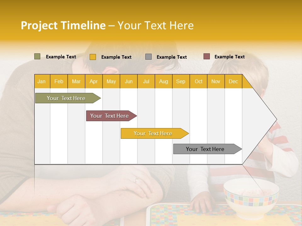 A Man And A Young Boy Sitting At A Table With A Bowl Of Food PowerPoint Template