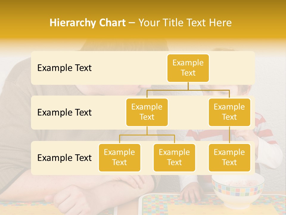 A Man And A Young Boy Sitting At A Table With A Bowl Of Food PowerPoint Template