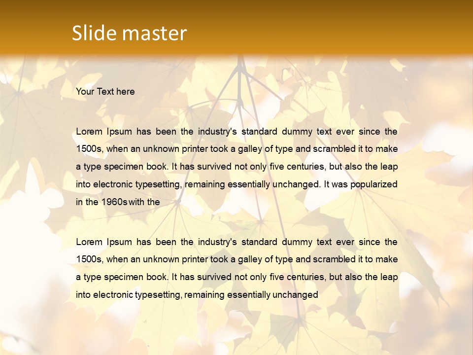 Closeup Color Leaf PowerPoint Template