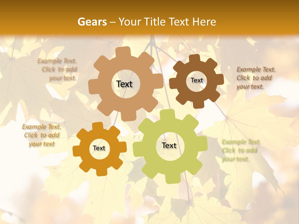 Closeup Color Leaf PowerPoint Template