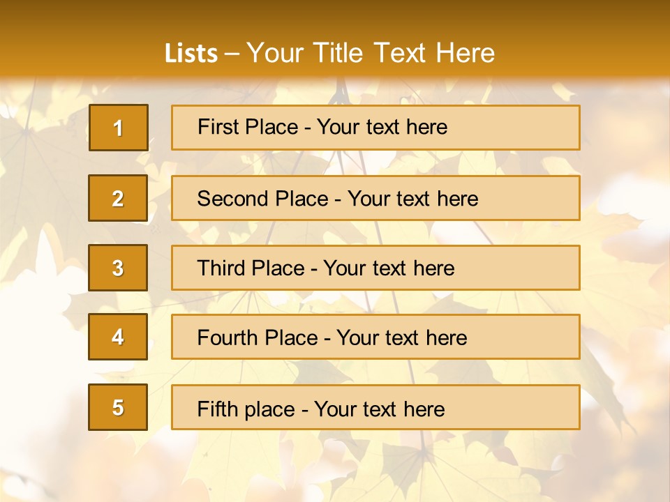 Closeup Color Leaf PowerPoint Template
