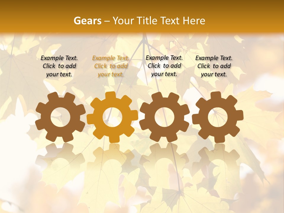 Closeup Color Leaf PowerPoint Template
