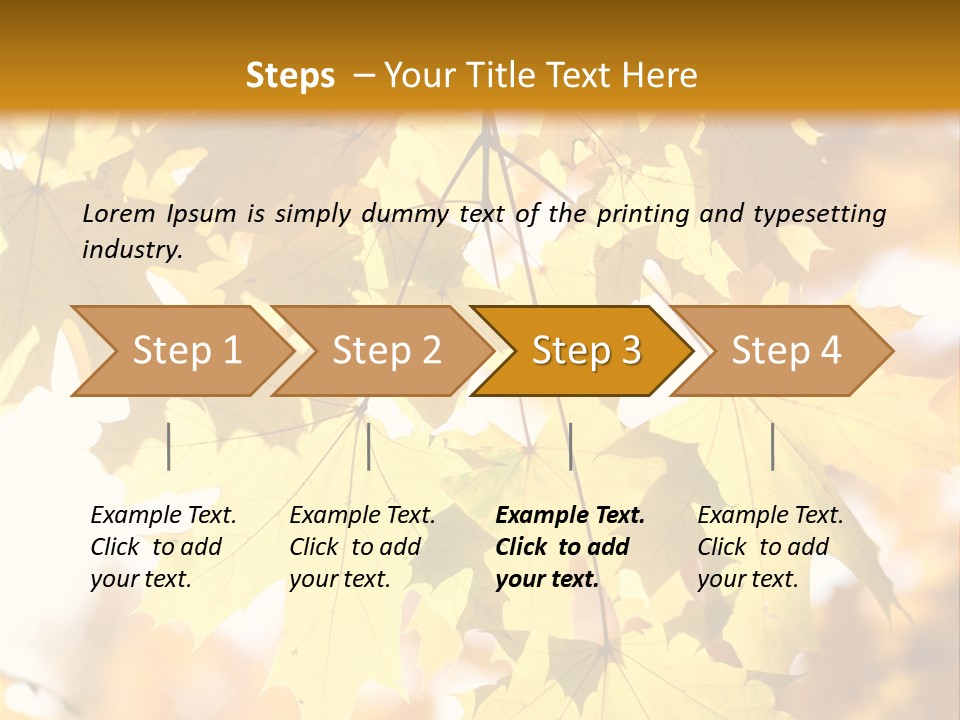 Closeup Color Leaf PowerPoint Template