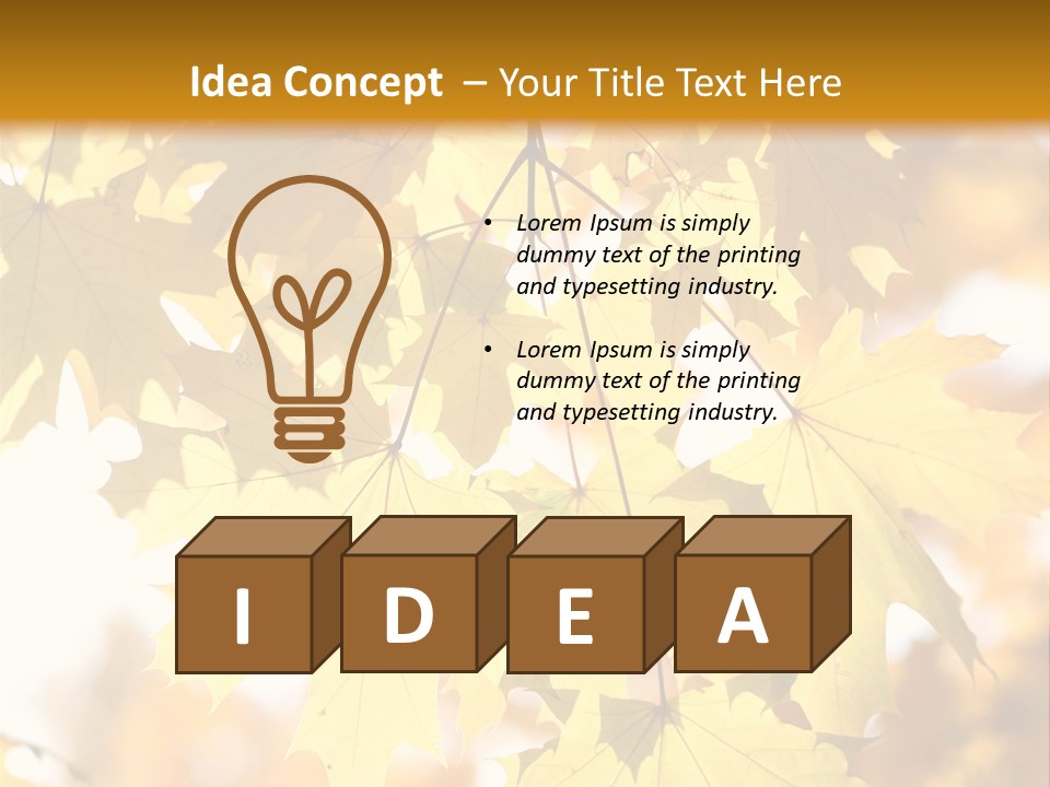 Closeup Color Leaf PowerPoint Template