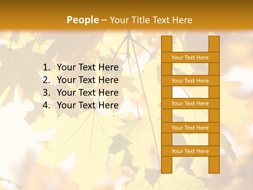 Closeup Color Leaf PowerPoint Template