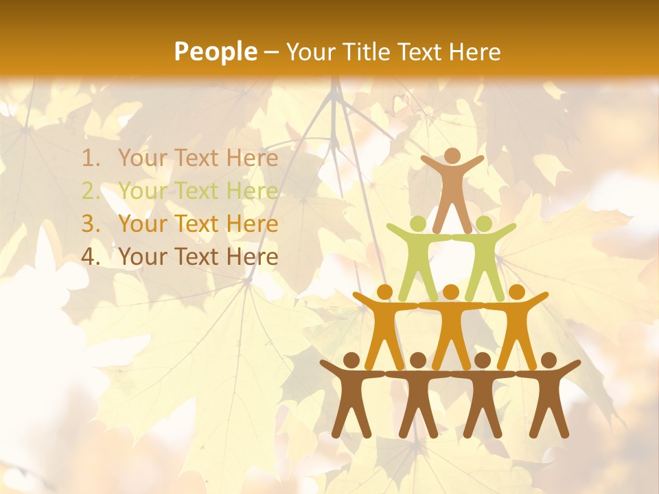 Closeup Color Leaf PowerPoint Template