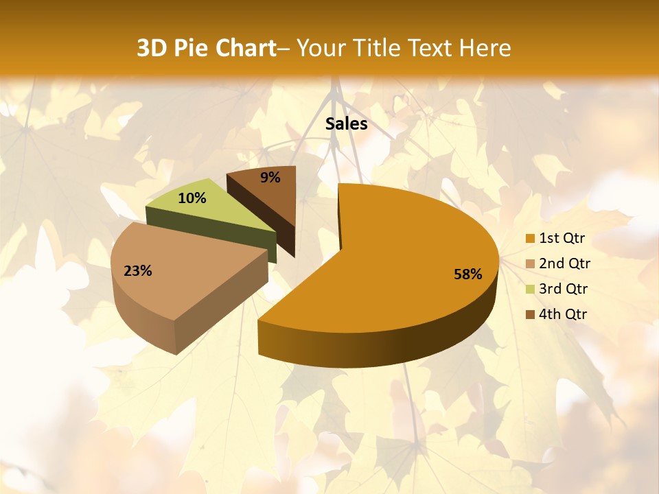 Closeup Color Leaf PowerPoint Template