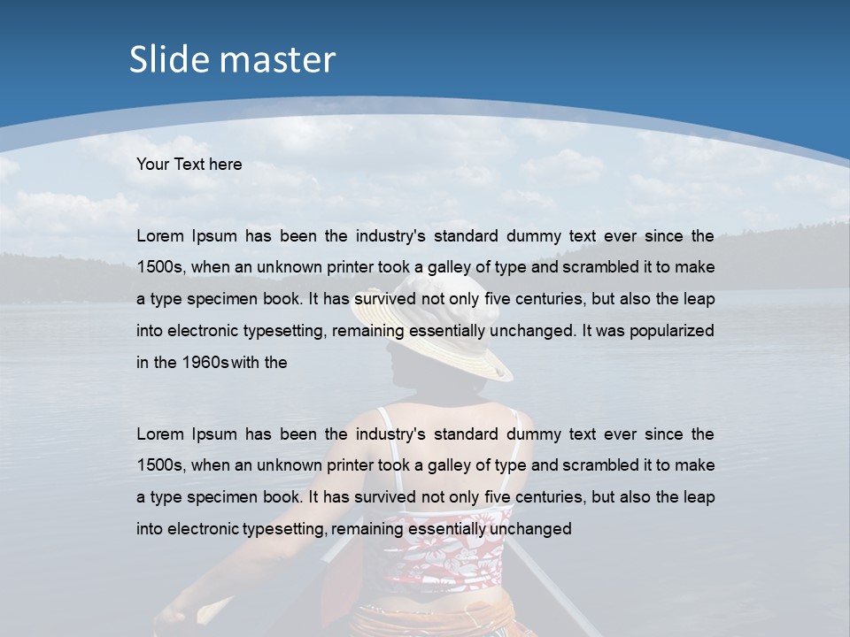 Water Cottage Green PowerPoint Template