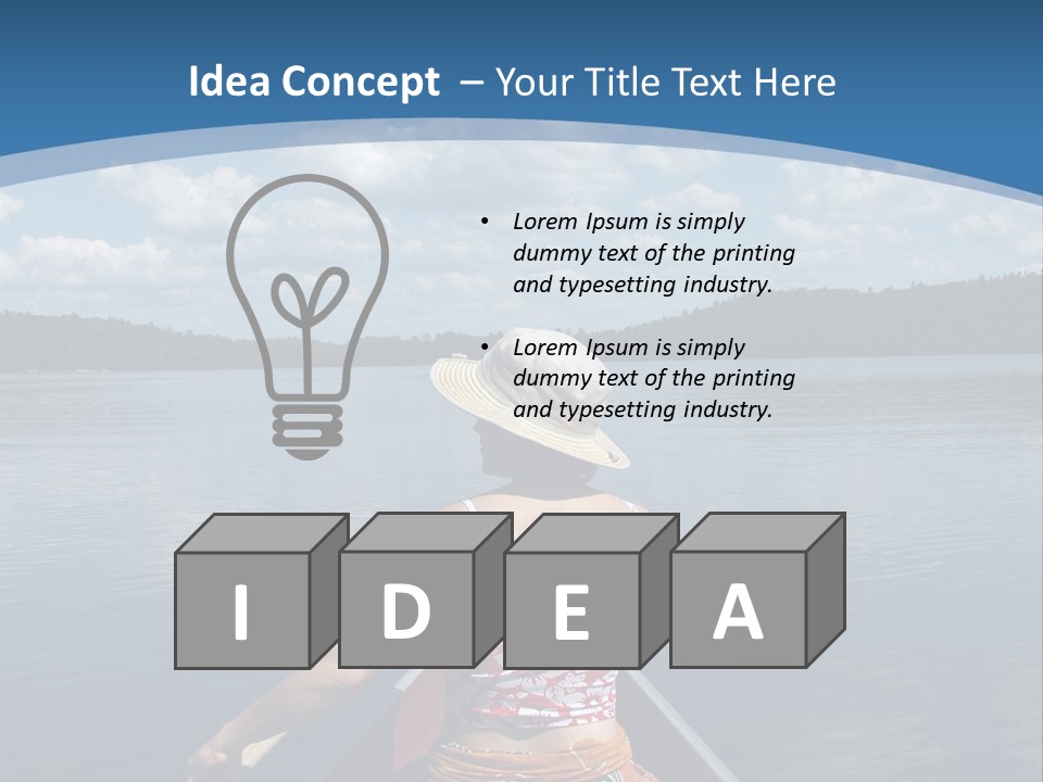 Water Cottage Green PowerPoint Template