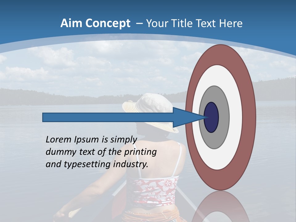 Water Cottage Green PowerPoint Template