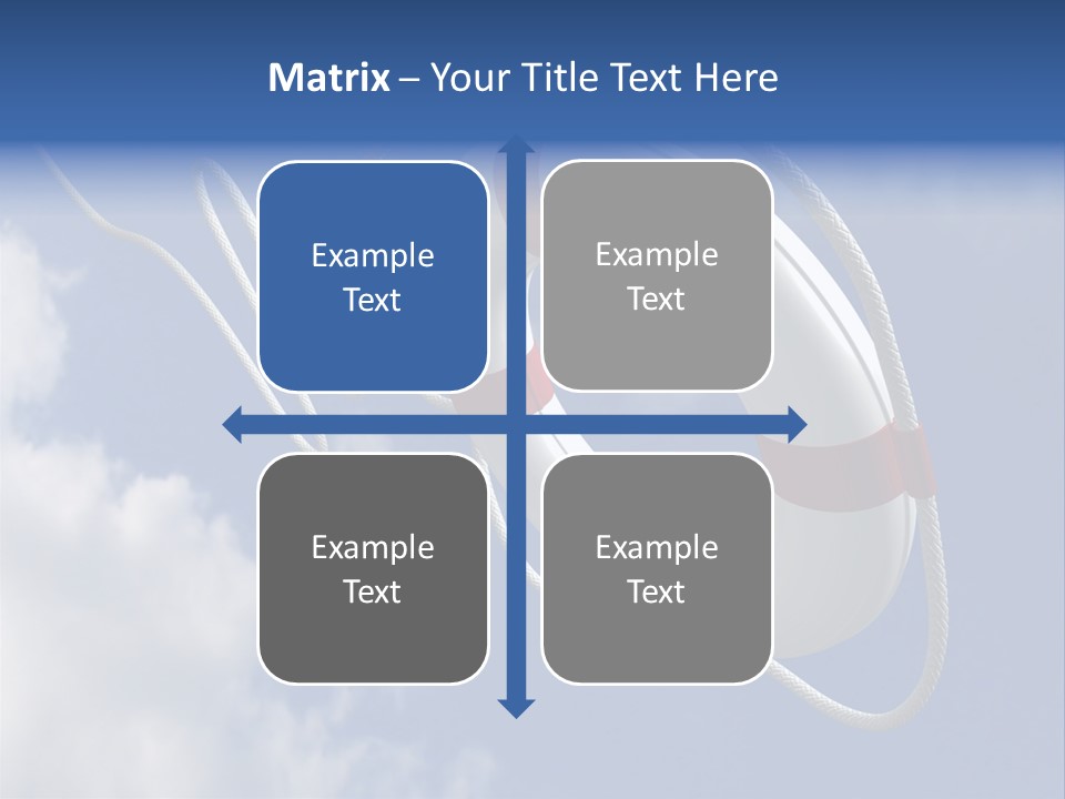 A Life Preserver Floating In The Air On A Cloudy Day PowerPoint Template