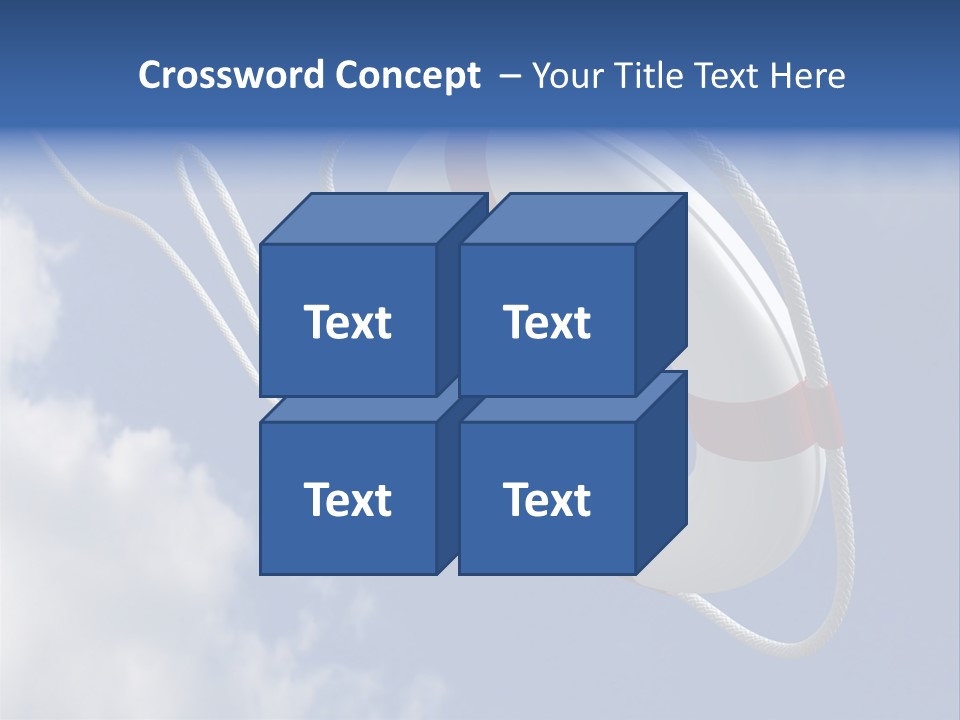 A Life Preserver Floating In The Air On A Cloudy Day PowerPoint Template
