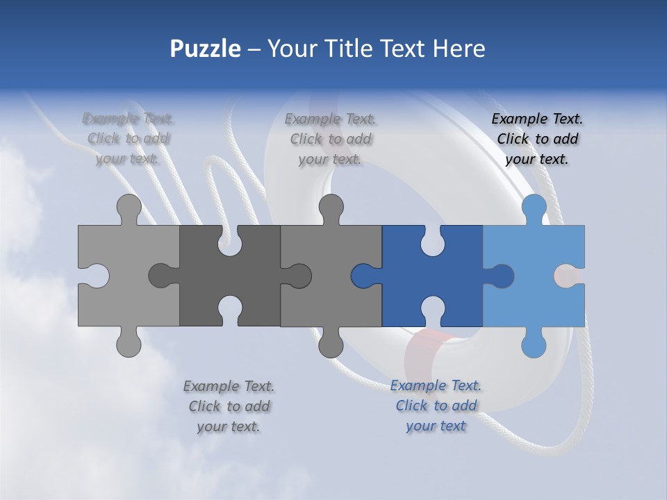 A Life Preserver Floating In The Air On A Cloudy Day PowerPoint Template