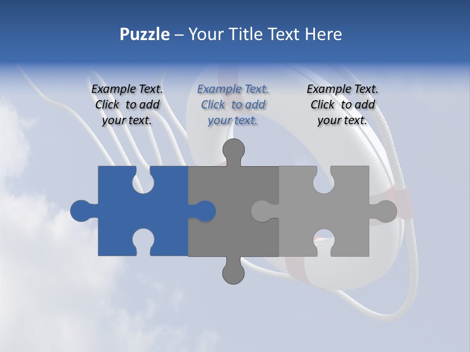 A Life Preserver Floating In The Air On A Cloudy Day PowerPoint Template