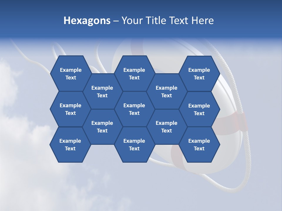 A Life Preserver Floating In The Air On A Cloudy Day PowerPoint Template