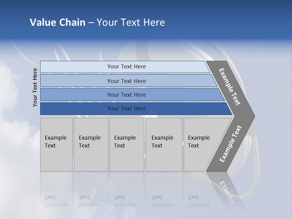 A Life Preserver Floating In The Air On A Cloudy Day PowerPoint Template