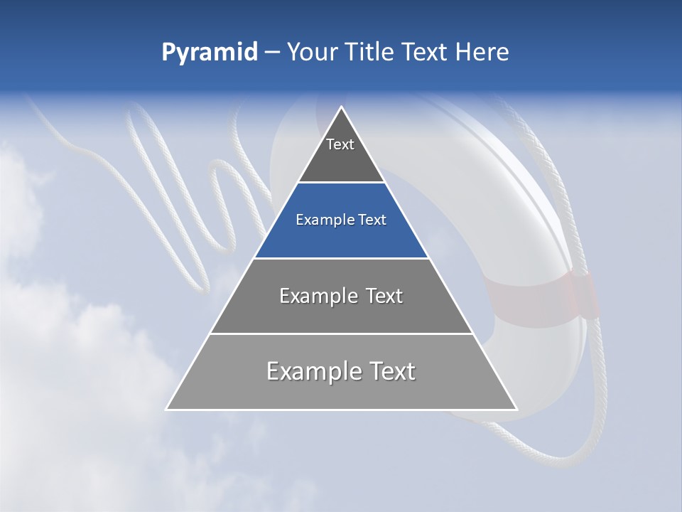 A Life Preserver Floating In The Air On A Cloudy Day PowerPoint Template