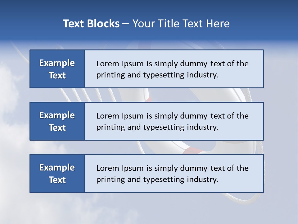 A Life Preserver Floating In The Air On A Cloudy Day PowerPoint Template
