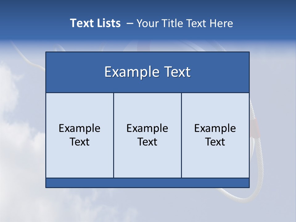 A Life Preserver Floating In The Air On A Cloudy Day PowerPoint Template