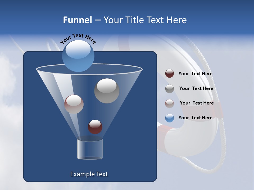 A Life Preserver Floating In The Air On A Cloudy Day PowerPoint Template