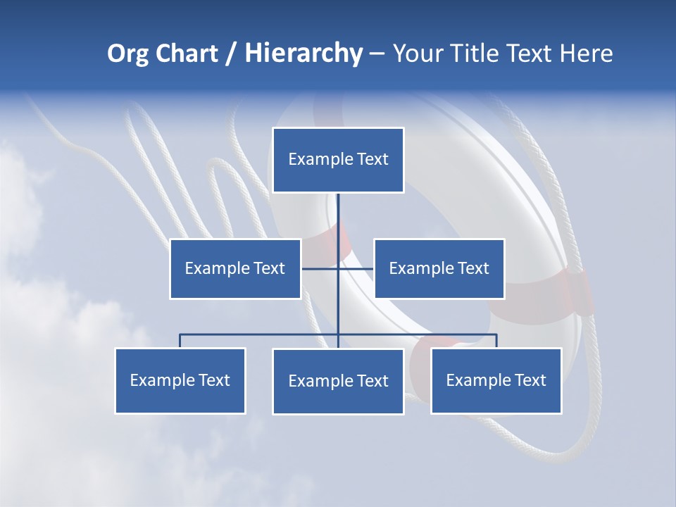 A Life Preserver Floating In The Air On A Cloudy Day PowerPoint Template