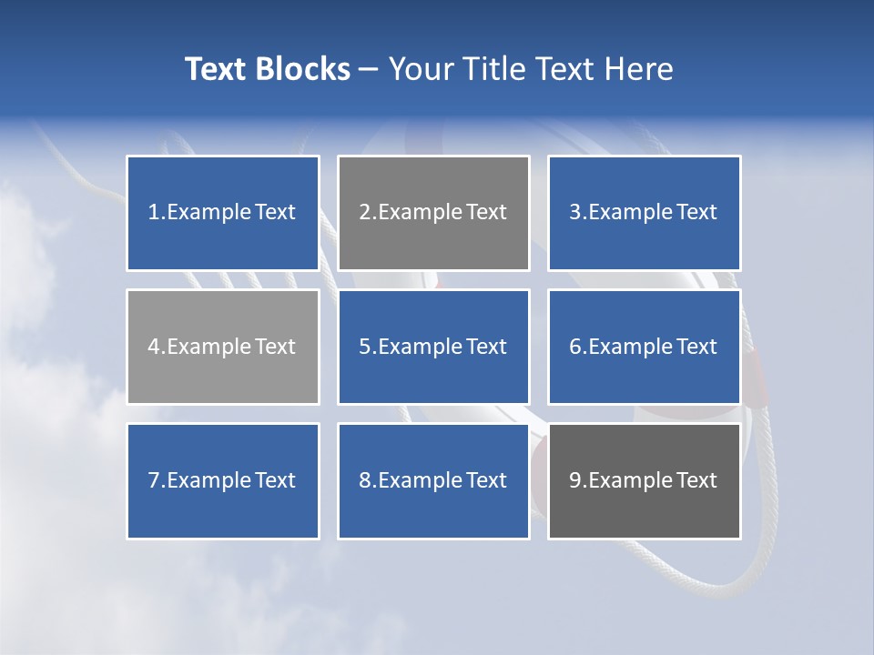 A Life Preserver Floating In The Air On A Cloudy Day PowerPoint Template