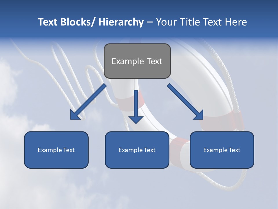 A Life Preserver Floating In The Air On A Cloudy Day PowerPoint Template