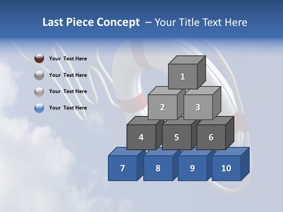 A Life Preserver Floating In The Air On A Cloudy Day PowerPoint Template