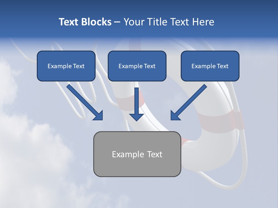A Life Preserver Floating In The Air On A Cloudy Day PowerPoint Template
